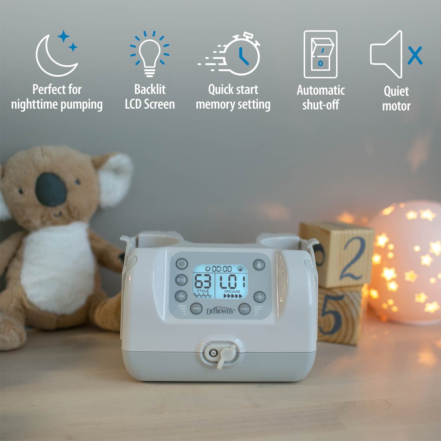Dr. Brown's Customflow Double Electric Quiet Breast Pump with SoftShape Silicone Shields