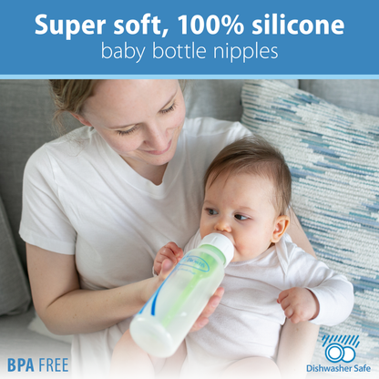 Dr. Brown's Natural Flow Narrow Baby Bottle Silicone Nipple, Level 3, 2-Pack